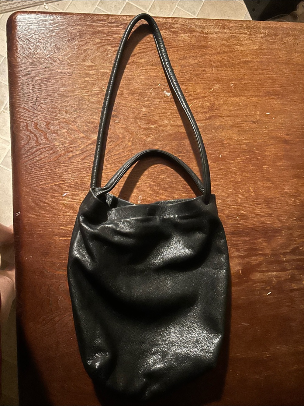 Classic Black Shoulder Bag with Double Strap